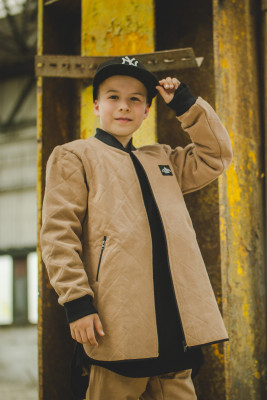 Dětská mikina BASEBALL BROWN ZIP