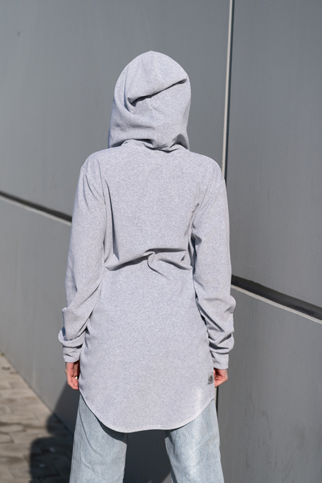 Dámská mikina FLOW VELOUR HOODIE GREY